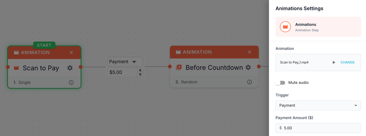 Payment trigger and price settings in the FMX workflow