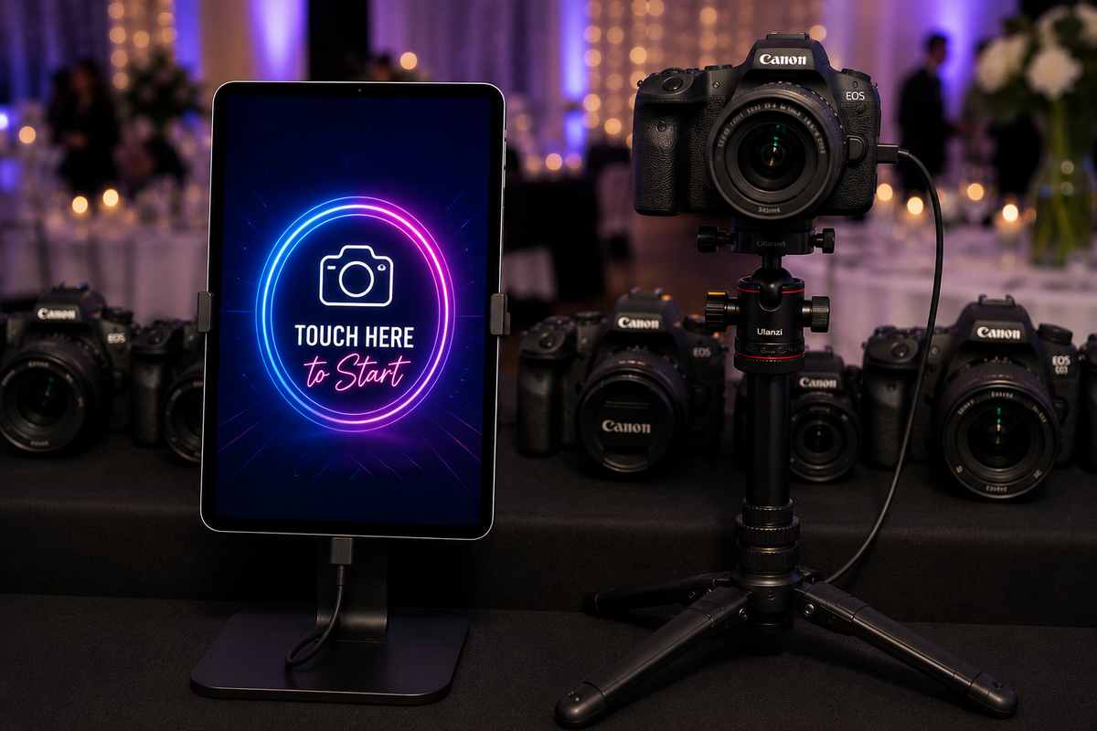 FMX for iPad photo booth connected to a Canon DSLR camera