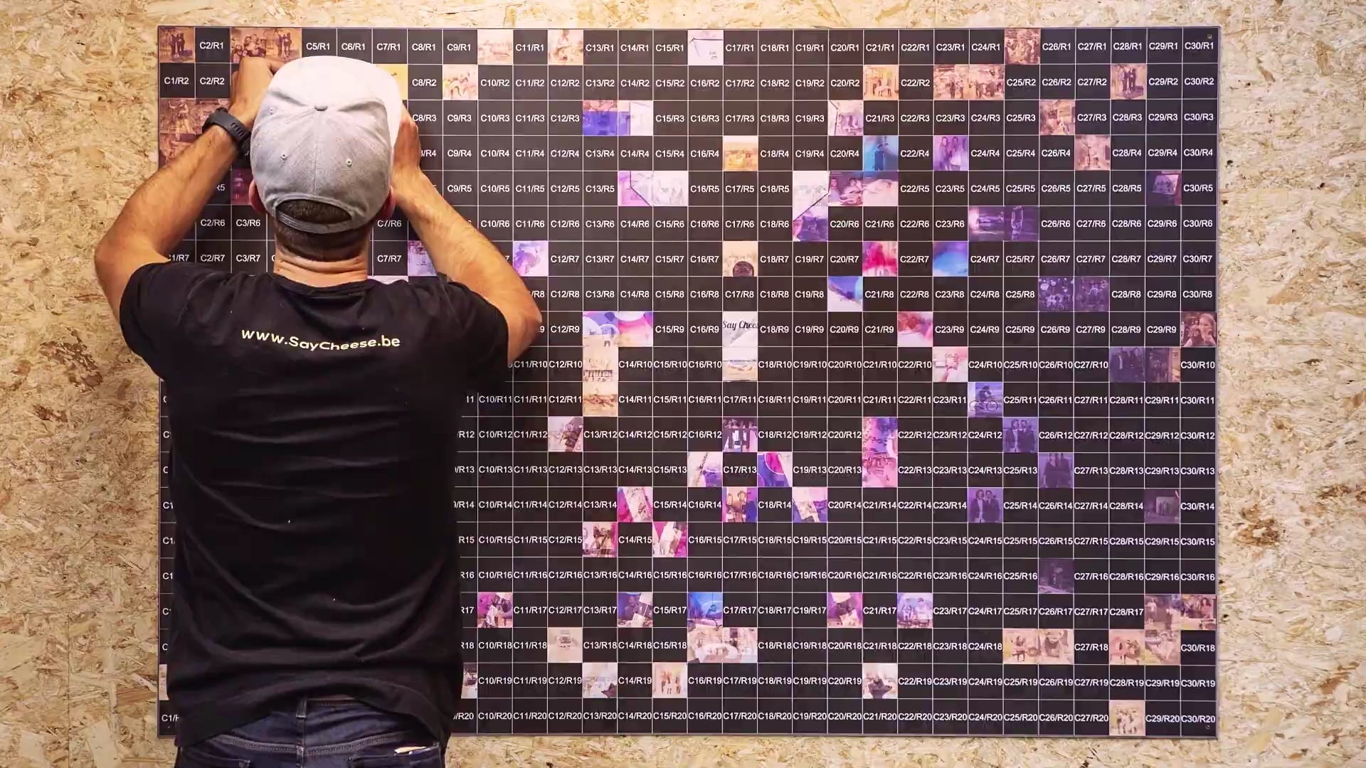 Photo Mosaic Wall at a Promo by Say Cheese Fotomarketing