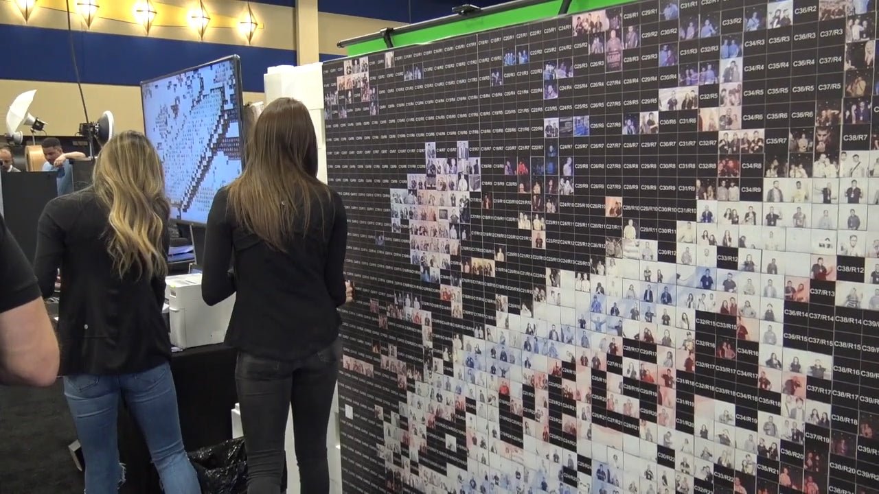 Photo Mosaic Wall at a Review by 'Disc Jockey News'