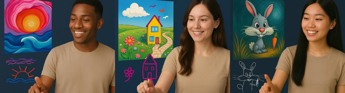 Guest sketches transformed into colorful artwork with AI Line2Life