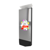 Modern Mirror X Booth with touch-to-start interactive screen.