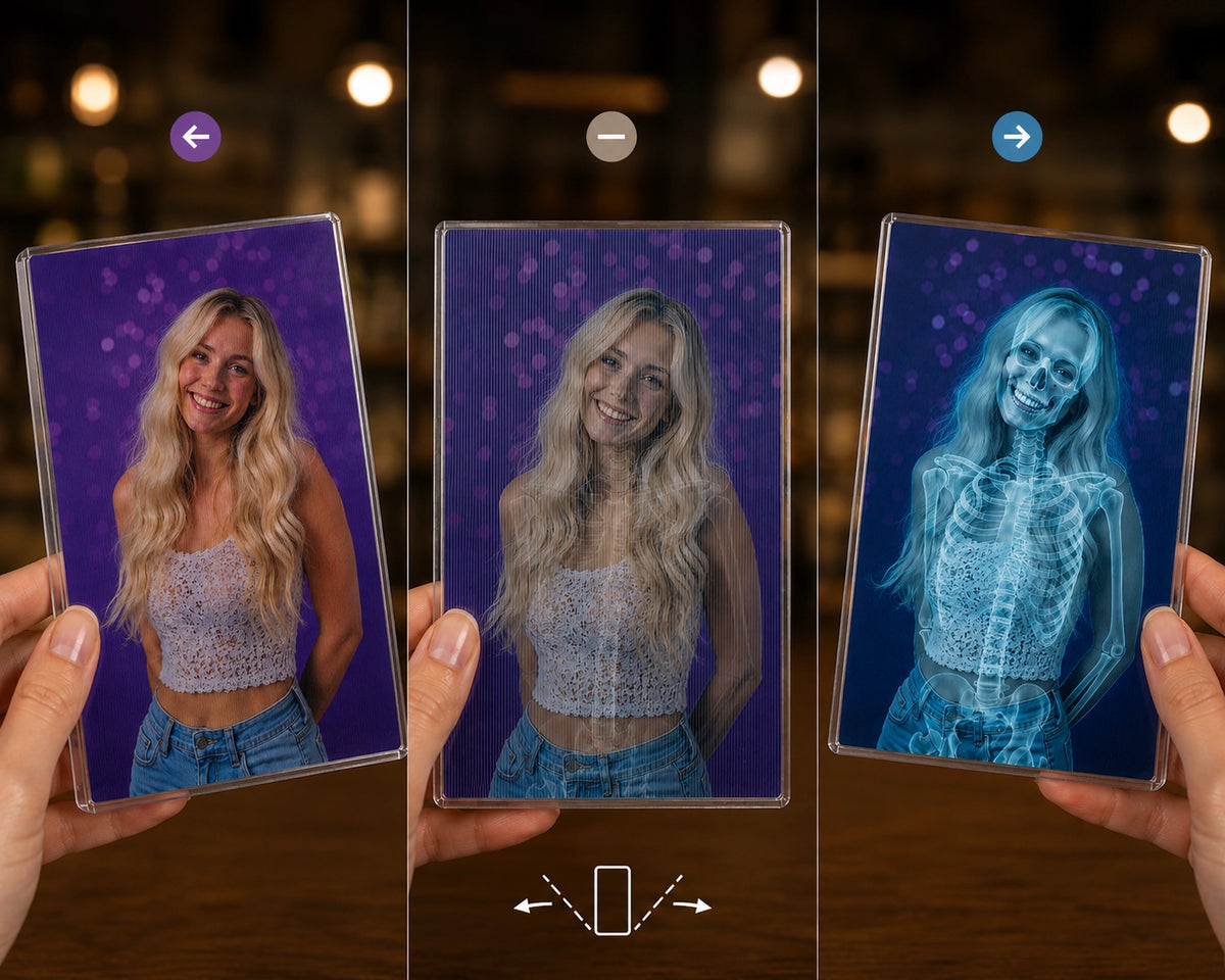How lenticular printing interlaces two images into a single print