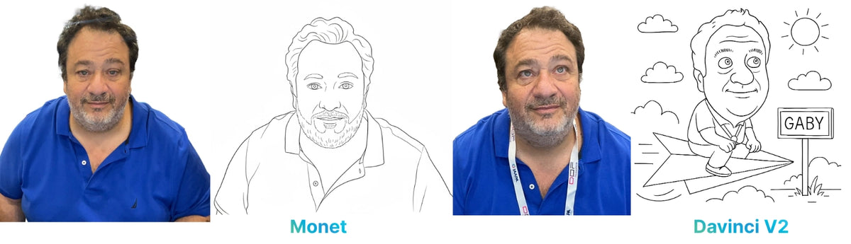 Guest photos compared with Monet and DaVinci V2 drawings at IAAPA 2025