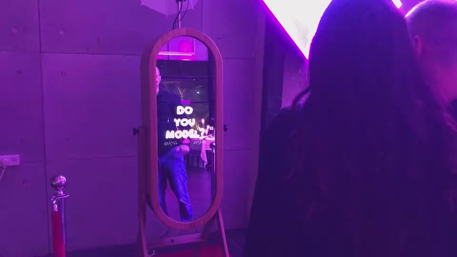 Retro Mirror Booth at Events: a Bar Mitzvah