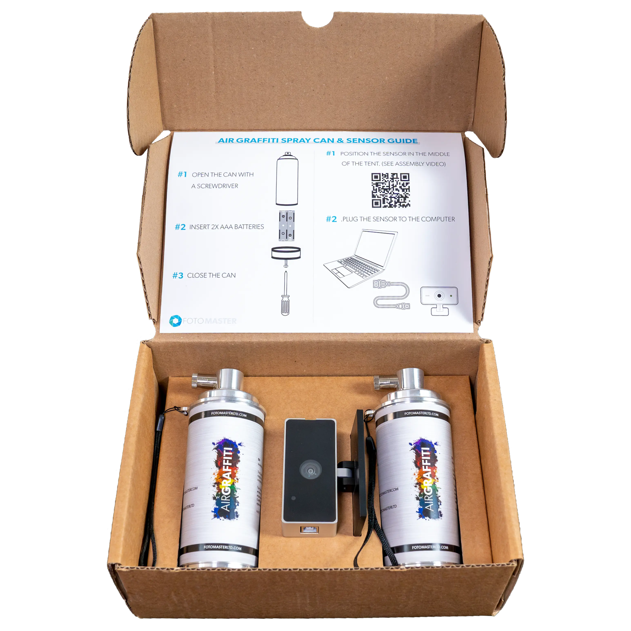 Air Graffiti Sensor V2 and 2x Spray Cans Bundle