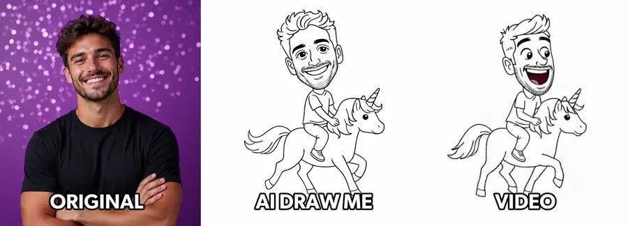 AI portrait drawing brought to life