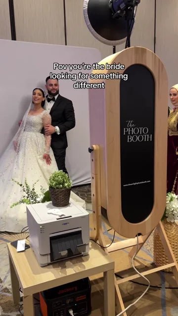 DreamLight Photobooth's Retro Mirror Booth at a wedding reception