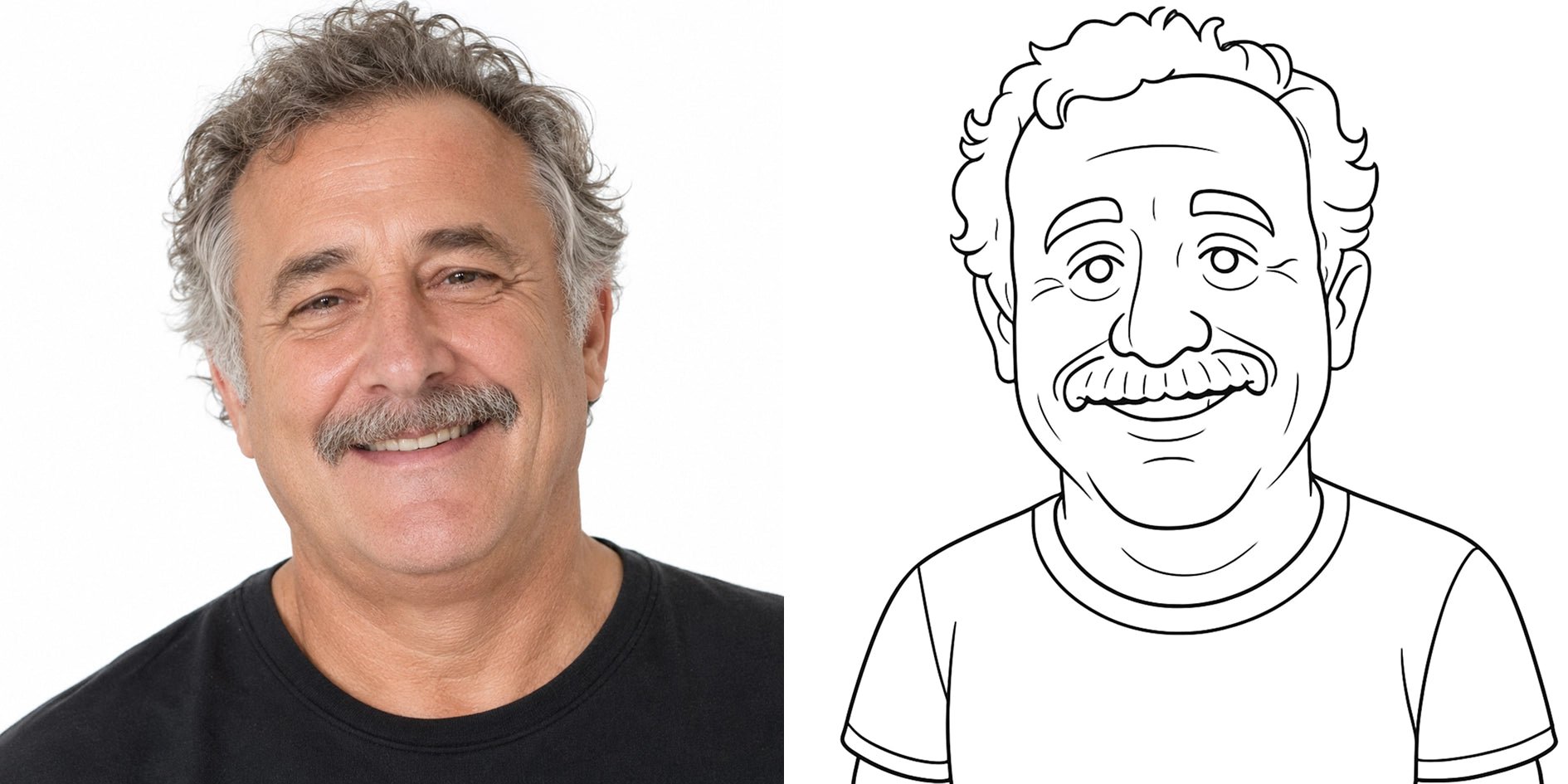 Caricatures, drawn