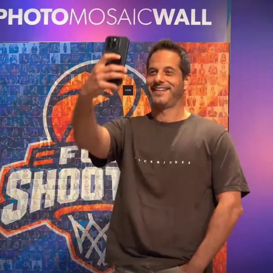 Guests take photos at the event