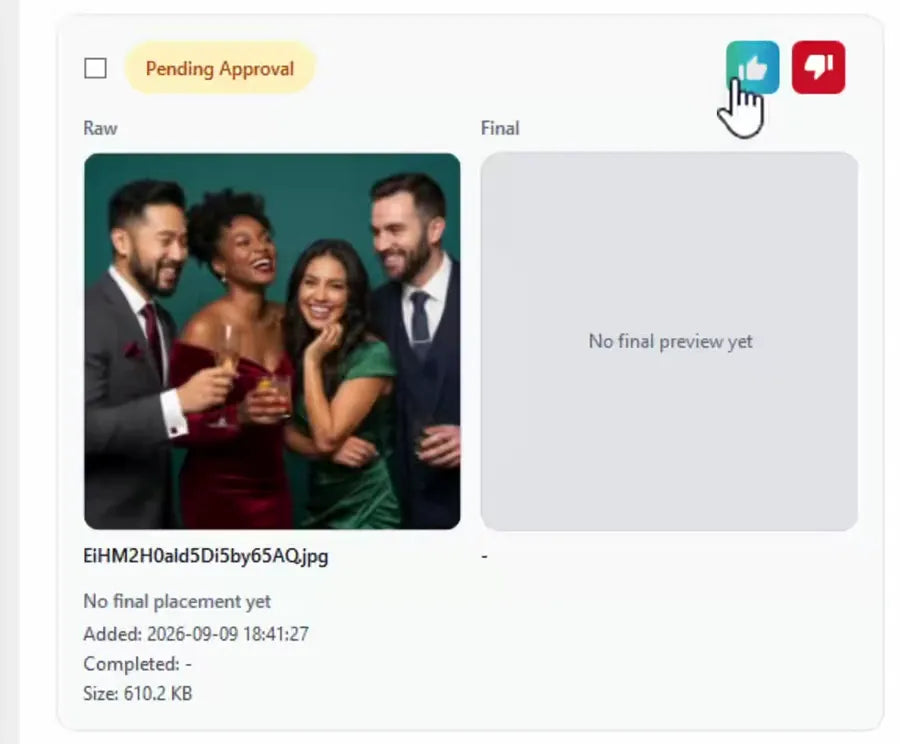 PMWall photo placement preview