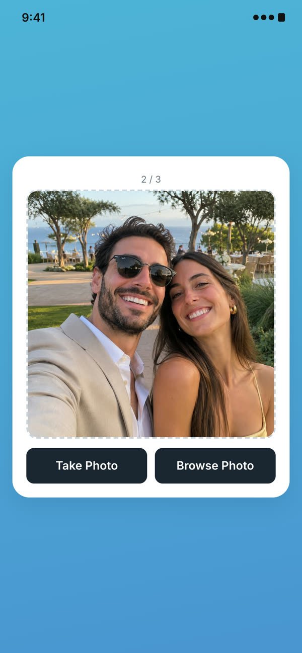 Snap Right from Their Phone screen on the guest's phone